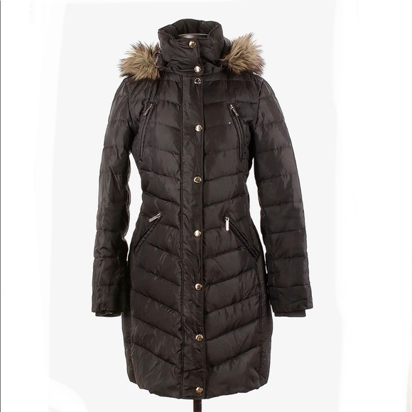 Womens’ Michael Kors Navy Down Jacket w/ Faux Fur Lined Hood - Small - Picture 6 of 6